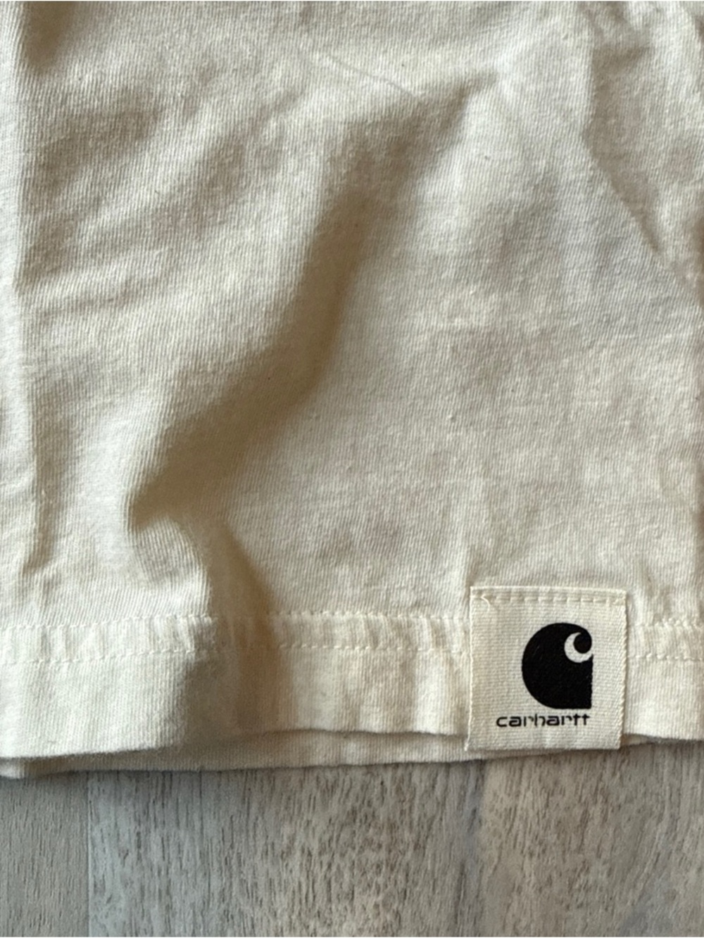 Carhartt NWOT Small Cream Short Sleeve Tee with The Farmlink Project Chest Logo - Picture 3 of 8